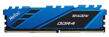 Оперативная память Netac Модуль памяти DDR4 Shadow 16GB 3200MHz CL16 1.35V / NTSDD4P32SP-16B / Blue / with radiator