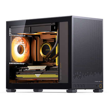 Корпус JONSBO D32 STD Black без БП, боковая панель из закаленного стекла, mini-ITX, micro-ATX, черный