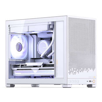Корпус JONSBO D32 STD White без БП, боковая панель из закаленного стекла, mini-ITX, micro-ATX, белый