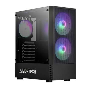 Корпус Montech X2 MESH Black / ATX / 2x140mm, 1x120mm FRGB fans / X2 MESH