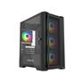 Корпус Powercase Alisio Micro X4B V2, Tempered Glass, 4х 120mm ARGB fans, ARGB HUB, чёрный, mATX