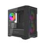 Корпус Powercase Mistral Micro X3B ARGB, Tempered Glass, 3x 120mm ARGB PWM Fan, чёрный, mATX
