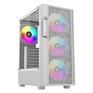 Корпус XASTRA A302 4FRGB White ATX/Mesh/ tempered glass / 4x120mm FC120-FRGB fans/A302-WH-FC120FRGB-4F-GL