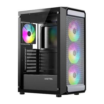 Корпус XASTRA A403 4ARGB Black ATX/Mesh/ tempered glass / 4x120mm ARGB PWM fans/ A403-4FC12A