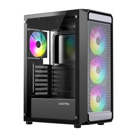 Корпус XASTRA A403 4ARGB Black ATX/Mesh/ tempered glass / 4x120mm ARGB PWM fans/ A403-4FC12A