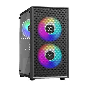 Корпус XASTRA A305M 3FRGB Black mATX/Mesh/ tempered glass / 2x140mm + 1x120mm FRGB fans/ A305M-2FC14F-1FC12F