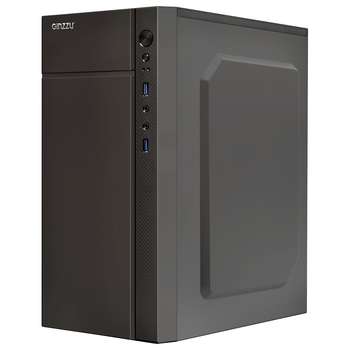 Корпус GINZZU MiniTower B250, mATX, 2xUSB 3.0, черный,без БП, без вентиляторов