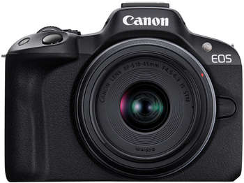 Фотокамера Canon Фотоаппарат EOS R50 черный 24.2Mpix 2.95" 4K WiFi RF-S 18-45mm IS STM LP-E6NH