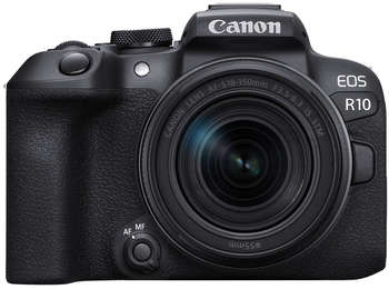 Фотокамера Canon Фотоаппарат EOS R10 черный 24.1Mpix 2.95" 2160p WiFi RF-S 18-150/3.5-6.3 IS STM LP-E17