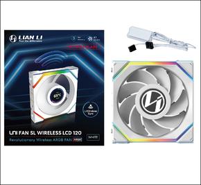 Кулер LIAN LI Вентилятор UNI FAN SL WIRELESS LCD 120 Reverse Blade / 12RSLLCD1W1W WHITE / 120x124,5x28мм  / G99.12RSLLCD1W1W.R0