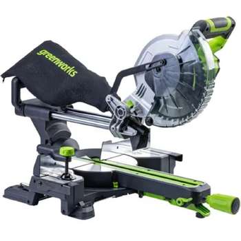 Пила GREENWORKS GD24MS216 Торцовочная пила, 24V, бесщеточная, с протяжкой, без АКБ и ЗУ [1501707]