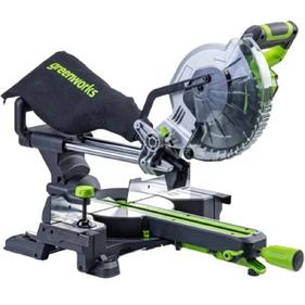 Пила GREENWORKS GD24MS216 Торцовочная пила, 24V, бесщеточная, с протяжкой, без АКБ и ЗУ [1501707]