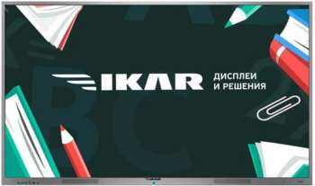 Профессиональный дисплей IKAR Панель 75" ИП 75-217-411 черный IPS LED 8ms 16:9 DVI HDMI M/M Cam матовая 4000:1 700cd 178гр/178гр 3840x2160 VGA DP SPDIF UHD USB 57кг