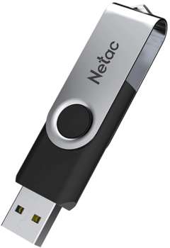 Flash-носитель Netac Флеш Диск 8GB U505 NT03U505N-008G-20BK USB2.0 черный/серебристый