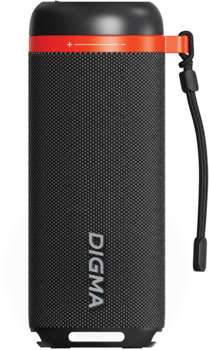 Портативная акустика Digma Колонка порт. D-PS1521 черный 16W 2.0 BT 10м 1800mAh