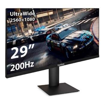 Монитор EXEGATE LCD 29" EC1500 Combat {IPS 2560x1080 200Hz 1ms 21:9 250cd 1000:1 178/178 2xHDMI2.0 2xDisplayPort Speakers} [EX297301RUS]