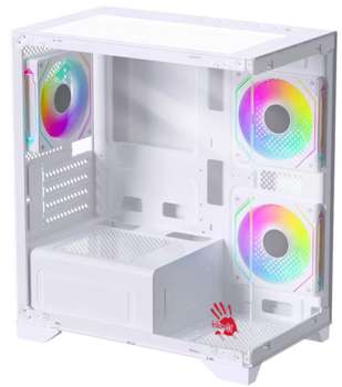 Корпус BLOODY BD-CC103F белый без БП mATX 7x120mm 1xUSB2.0 1xUSB3.0 audio bott PSU