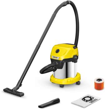 Строительный пылесос KARCHER WD 3 S V-15/4/20 1000Вт  желтый