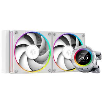 Кулер для корпуса ID-Cooling Вентилятор SL240 WHITE  /LCD SCREEN /300W /all Intel /all AMD