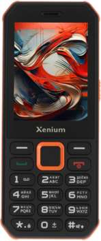 Сотовый телефон XENIUM Мобильный телефон X300 черный/оранжевый моноблок 2Sim 2.8" 240x320 Nucleus 0.3Mpix GSM900/1800 MP3 FM microSD max32Gb