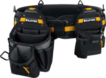 Сумка для инструментов KRAFTOOL KBS-3 17карм. черный/желтый