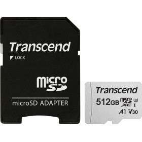 Карта памяти Transcend Micro SecureDigital 512Gb  Class10 TS512GUSD300S-A + adapter