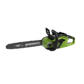Пила GREENWORKS Цепная аккумуляторная  GD40CS18K4, 40V, 40 см, бесщеточная,  до 1,8 КВТ, с АКБ 4АЧ и ЗУ [2005807UB]