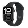 Умные часы, браслет Apple Watch Series 10 42mm Jet Black Aluminium Case with Black Sport Band - S/M