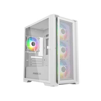 Корпус Powercase Alisio Micro X4W V2, Tempered Glass, 4х 120mm ARGB fans, ARGB HUB, белый, mATX