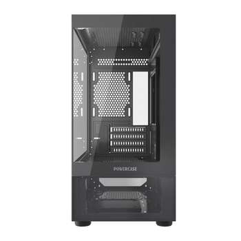 Корпус Powercase Vision Micro M2, Tempered Glass, чёрный, mATX