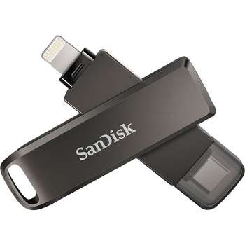 Flash-носитель SanDisk USB накопитель iXpand Flash Drive Luxe 128GB - USB-C + Lightning - for iPhone, iPad, Mac USB Type-C devices including Android