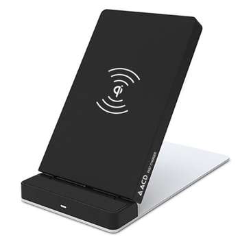 Автомобильная зарядка для устройств ACD Зарядное устройство БЗУ 10Вт, беспроводная Qi, 2-катушки с QC, 5В/2А ; 9В/1,8А RTL