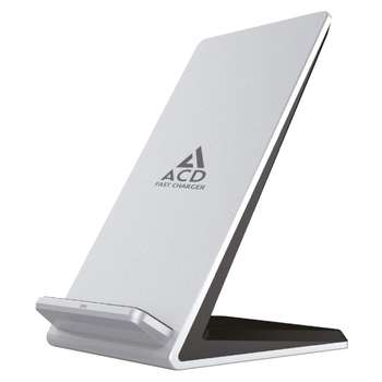 Автомобильная зарядка для устройств ACD Зарядное устройство БЗУ 10Вт, беспроводная Qi, 2-катушки с QC, 5В/2А ; 9В/1,8А RTL