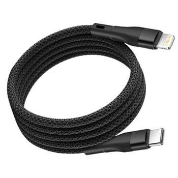 Автомобильная зарядка для устройств SmartiNext Кабель для зарядки Type-C - Lightning магнитный, черный SN-CM-TCL Длина: 1 м., Поддержка быстрой зарядки 66 Вт: Да, PD3.0: Да, QC 3.0: Да, Нейлоновая оплетка: Да, 5-ти контактный кабель: Да, Скорость передачи данных: до 480 Мбит/c