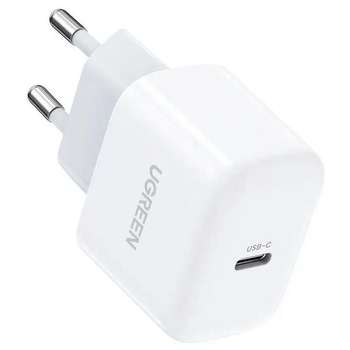 Автомобильная зарядка для устройств UGREEN Зарядное устройство CD241 Mini USB-C 20W PD Fast Charger. Цвет: белый