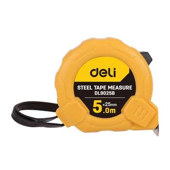 Измерительная техника DELI Рулетка DL9025B 5м*25мм, метрическая, ударопрочный корпус