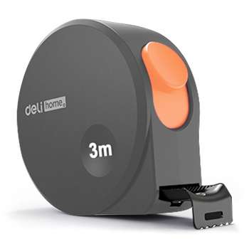 Измерительная техника DELI Рулетка Home Series Gray HT8316C 3м х 16мм, эксклюзивный дизайн, корпус - высококачественный софттач пластик
