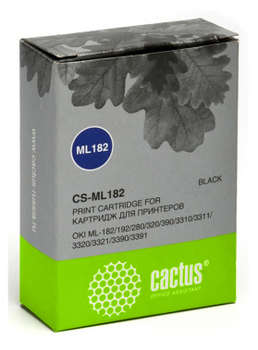 Матричный картридж CACTUS Картридж матричный CS-ML182 8x1.6 черный для Oki ML-182/192/280/320/390