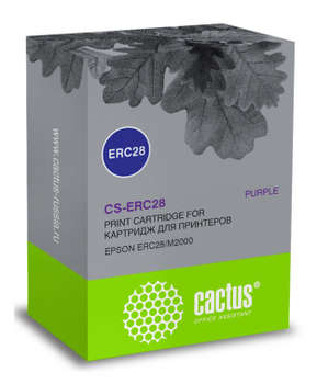 Матричный картридж CACTUS Картридж матричный CS-ERC28 12.7x3.1 фиолетовый для Epson ERC28/M2000/FUJITSU-29745/AT3000/NORAND-815/4000/4815/4820/DP815/NP815