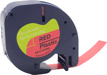 Матричный картридж CACTUS Картридж ленточный CS-LT-91203 91203 черный на красном 12x4 для Dymo Letra Tag LT-100H