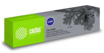 Матричный картридж CACTUS Картридж матричный CS-LX350 12.7x10 черный для Epson LX350/LQ350/ERC19/VP80K