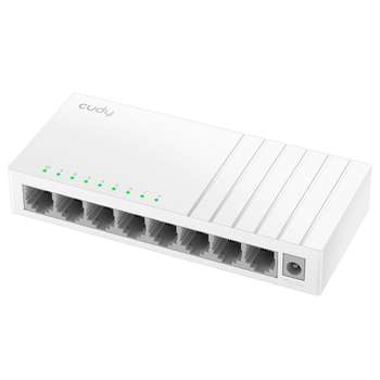 Коммутатор CUDY 8-Port 10/100 Mbps Desktop Switch 8-Port 10/100 Mbps Desktop Switch, 8 10/100M RJ45 Ports, Loop Detection, Desktop Plastic Case, Power Saving, Plug & Play, Wall-Mount