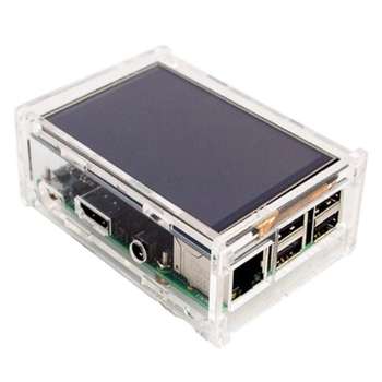 Мини-компьютер ACD Корпус RA147  Acrylic Case w/ 3.5 inch LCD hole for Raspberry Pi 3 B