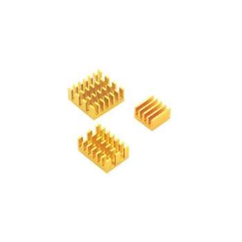 Мини-компьютер ACD Набор радиаторов RA539 Gold 3 in 1 Heat Sink Set Aluminum  for Raspberry Pi 4B комплект из 3шт