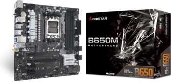 Материнская плата Biostar B650MT-E Pro Socket AM5 AMD B650 4xDDR5 mATX AC`97 8ch 2.5Gg RAID+HDMI+DP