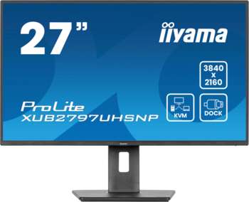 Монитор IIYAMA 27" ProLite XUB2797UHSNP-B1 черный IPS LED 16:9 HDMI M/M матовая HAS Piv 1300:1 350cd 178гр/178гр 3840x2160 60Hz DP 4K USB 6.1кг