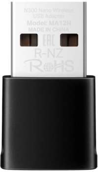 Сетевая карта MERCUSYS Сетевой адаптер Wi-Fi MA12N N300 USB 2.0  1ант.