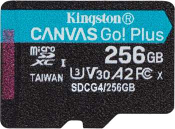 Карта памяти Kingston Флеш карта microSDXC 256GB SDCG4/256GBSP Canvas Go! Plus V10 A2 w/o adapter