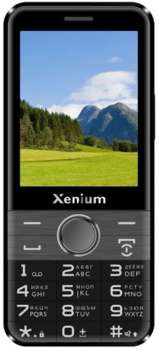 Сотовый телефон XENIUM Мобильный телефон X800 черный моноблок 2Sim 2.8" 240x320 Spreadtrum ThreadX RTOS 0.3Mpix GSM900/1800 MP3 FM microSD max32Gb