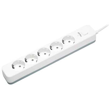 Сетевой фильтр Perfeo "POWER STREAM", 2500W, 5.0м, 5 розеток, белый